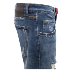 Slimme Denim Broek met Scheuren