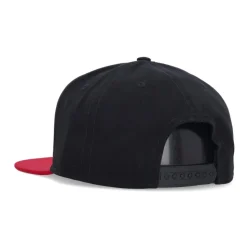 Snapback Pet Zwart/Rood Katoen Geborduurd