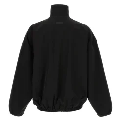Sportief Nylon Sweatshirt met Halve Rits