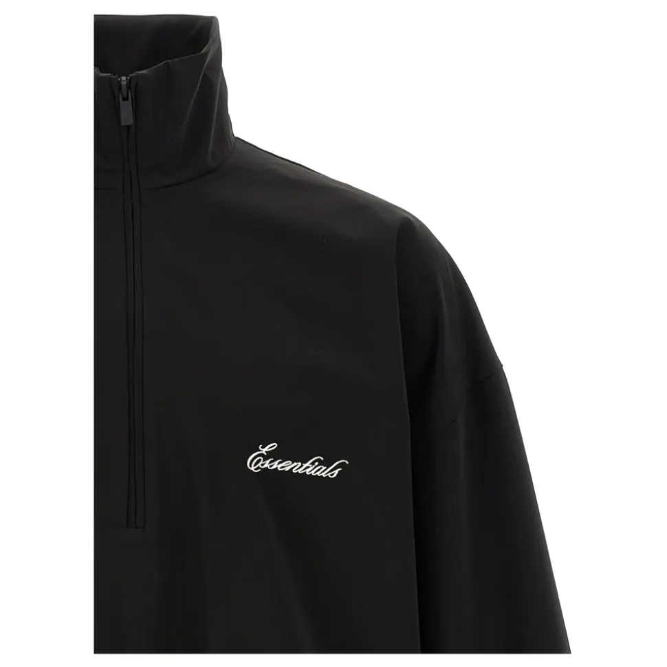 Sportief Nylon Sweatshirt met Halve Rits