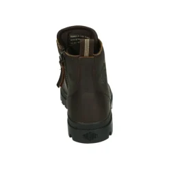 Sportieve Bruine Rits Leren Schoenen