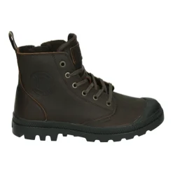 Sportieve Bruine Rits Leren Schoenen
