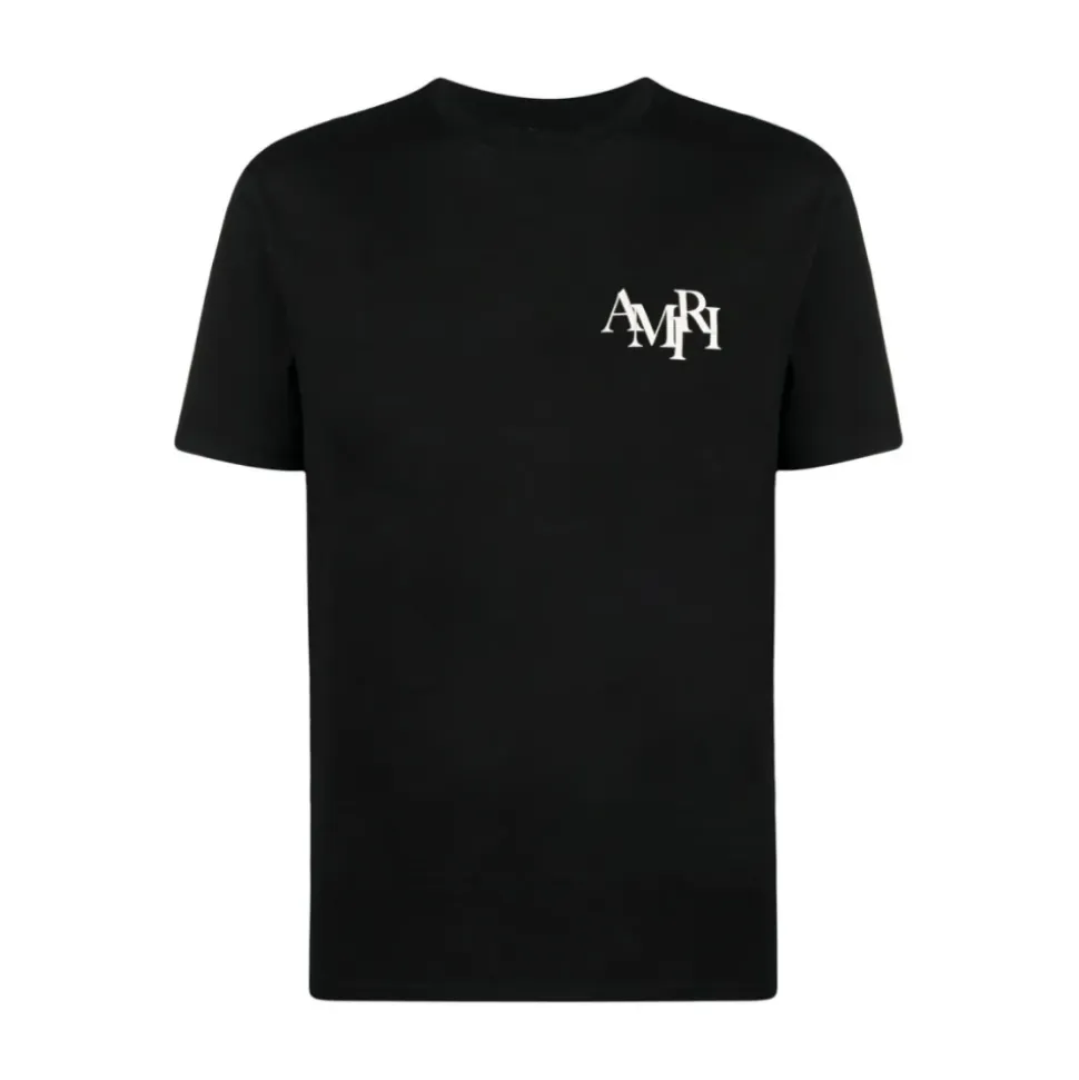 Staggered Logo T-shirt Zwart