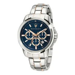 Stalen Quartz Horloge, Blauwe Kast