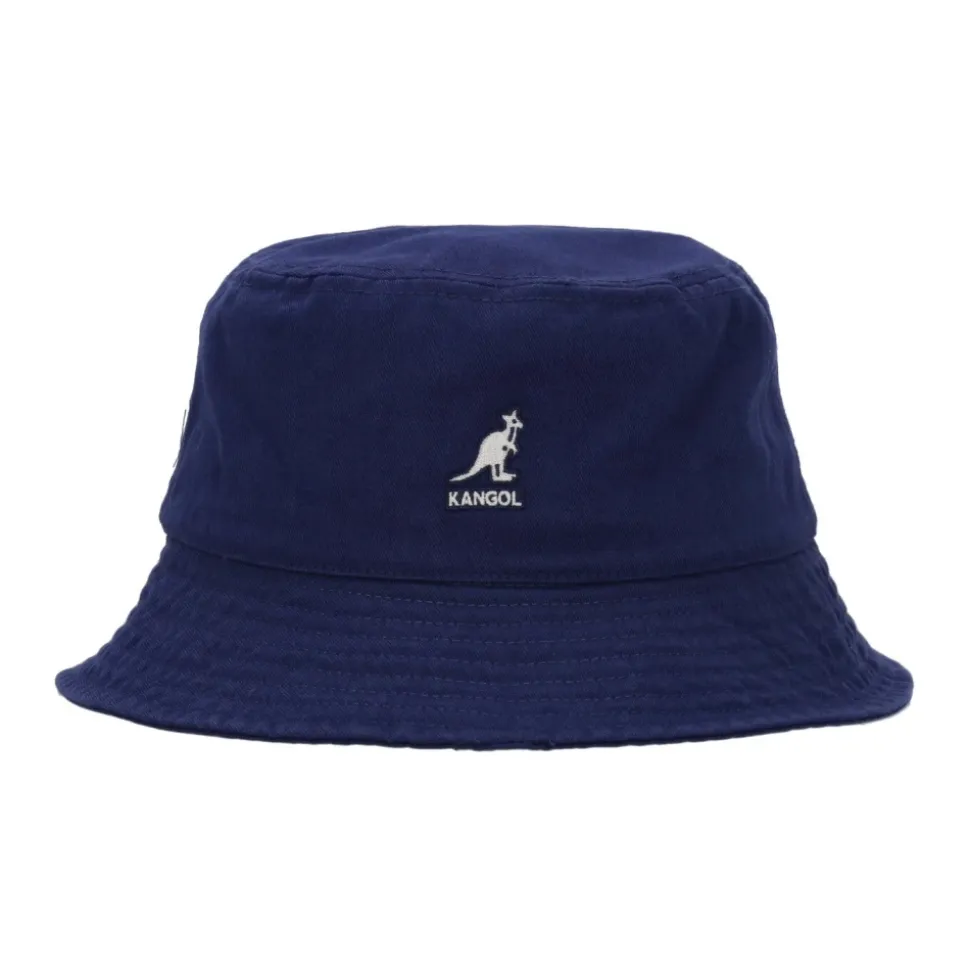 Starry Blue Gewassen Bucket Hoed