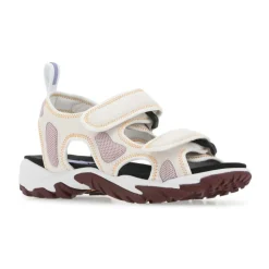 Stijlvolle platte sandalen met multicolor stof