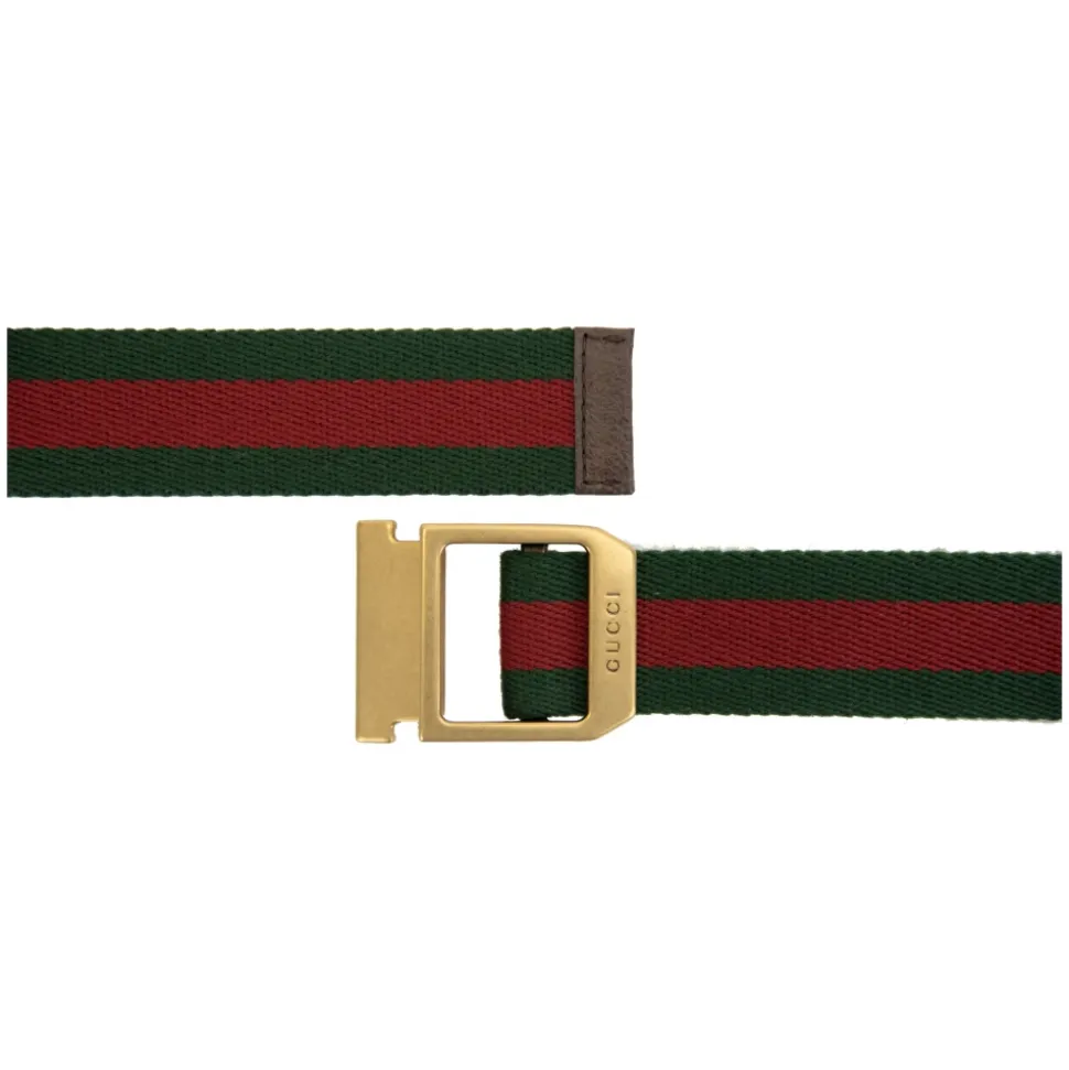 Stoffen Riem met Leren Details