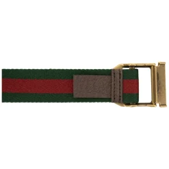 Stoffen Riem met Leren Details