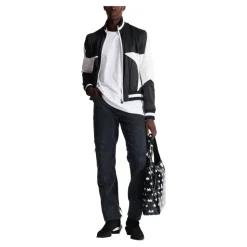 Straight Distressed Repaired Jeans