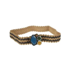 Striped Raffia Belt