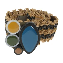 Striped Raffia Belt
