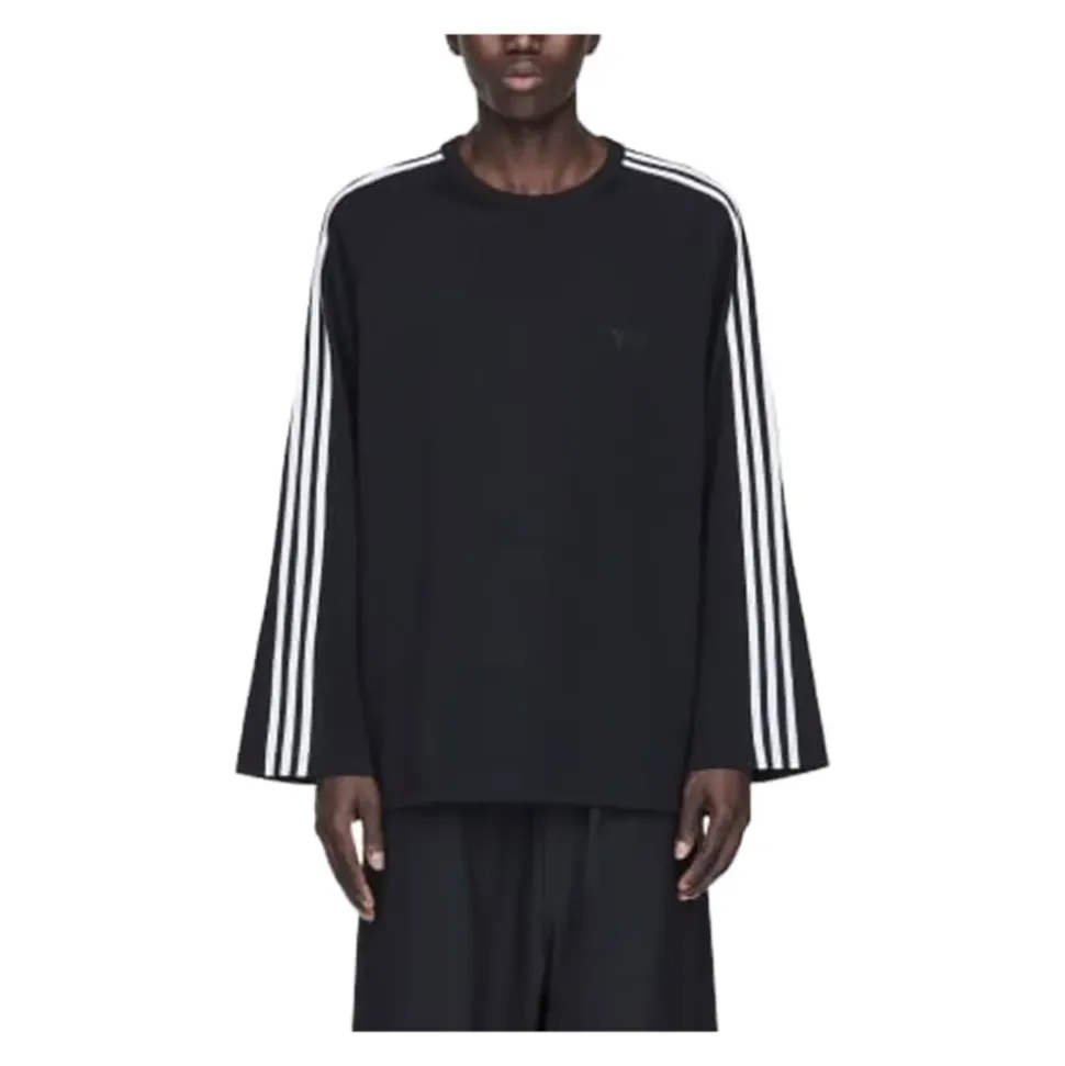 3-Stripes Longsleeve Zwart Minimalistisch Ontwerp