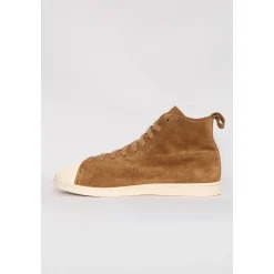 Suede Hi-Top Sneakers in Neutrale Tinten