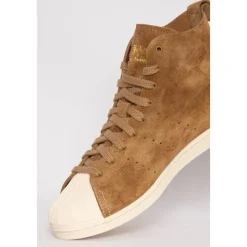 Suede Hi-Top Sneakers in Neutrale Tinten
