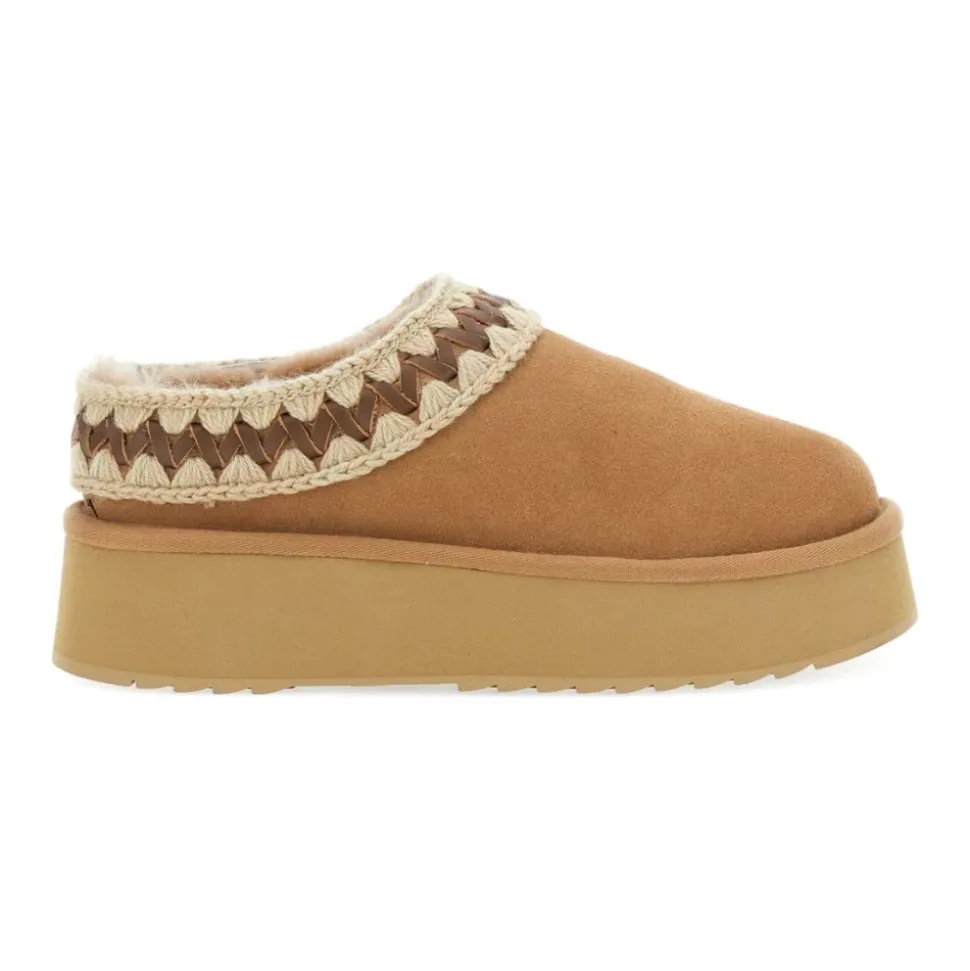 Suede Platform Slippers