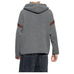 Tape Logo Knit Hoodie