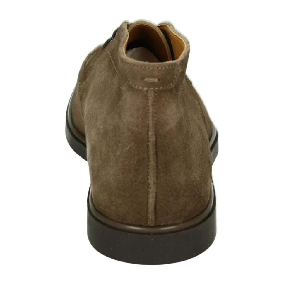 Taupe Suède Business Schoenen met Rubberen Zool