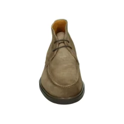 Taupe Suède Business Schoenen met Rubberen Zool