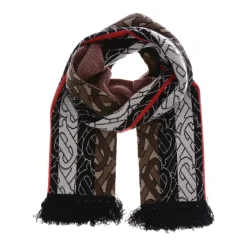 TB Monogram Stripe Knit Football Sjaal