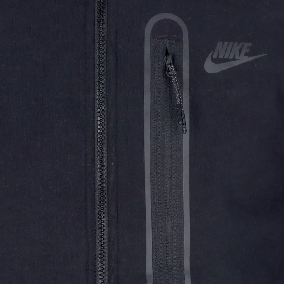 Tech Fleece Hoodie met rits Zwart