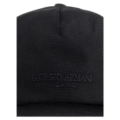 Technical Fabric Baseball Cap met Leren Logo