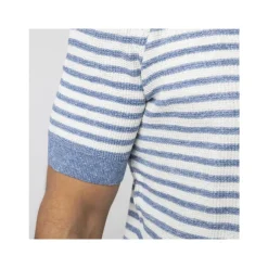Textured T-shirt van gebreide stof met korte mouwen