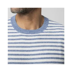 Textured T-shirt van gebreide stof met korte mouwen