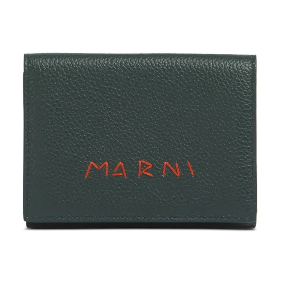 Tri-Fold Portemonnee met Geborduurd Logo