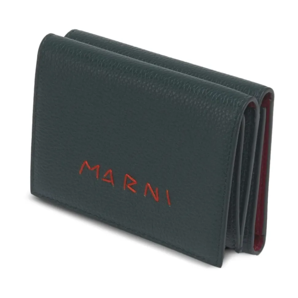 Tri-Fold Portemonnee met Geborduurd Logo