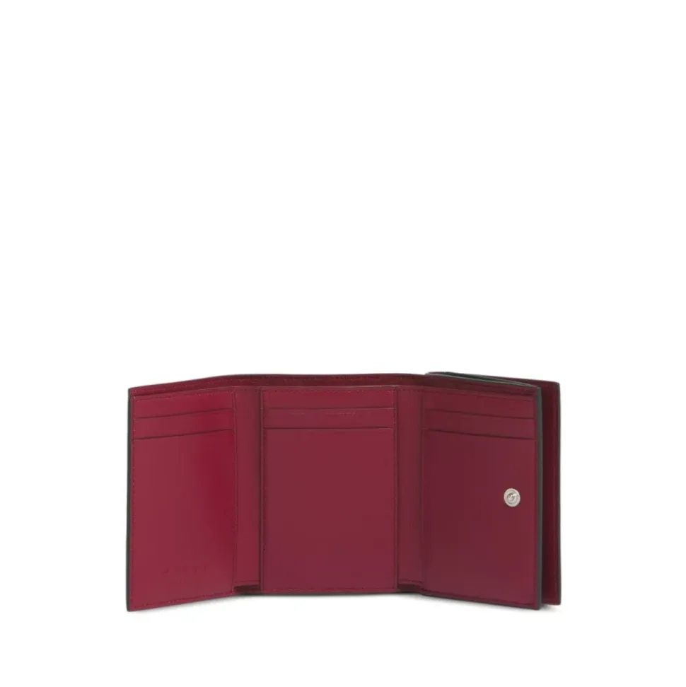 Tri-Fold Portemonnee met Geborduurd Logo