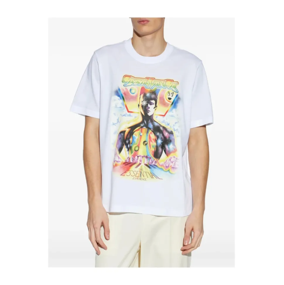 T-shirt met grafische print en ronde hals