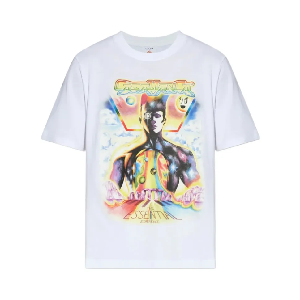 T-shirt met grafische print en ronde hals