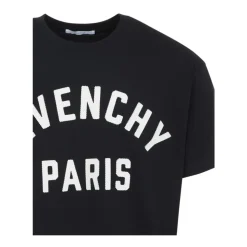 T-shirt van katoen met Paris-borduursel