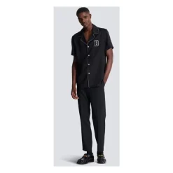 Varsity Jacquard Pyjama Shirt