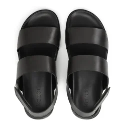 Velcro leren sandalen