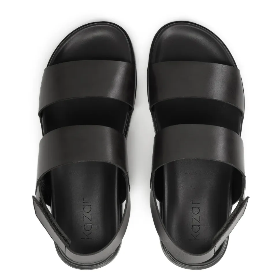 Velcro leren sandalen