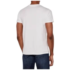 Verticale Heren T-shirt Wit Regular Fit