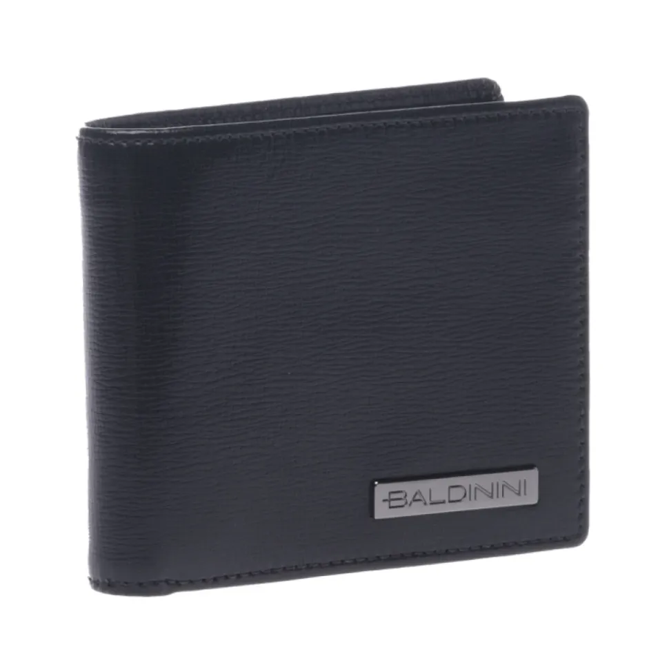 Wallet in black palmellato leather