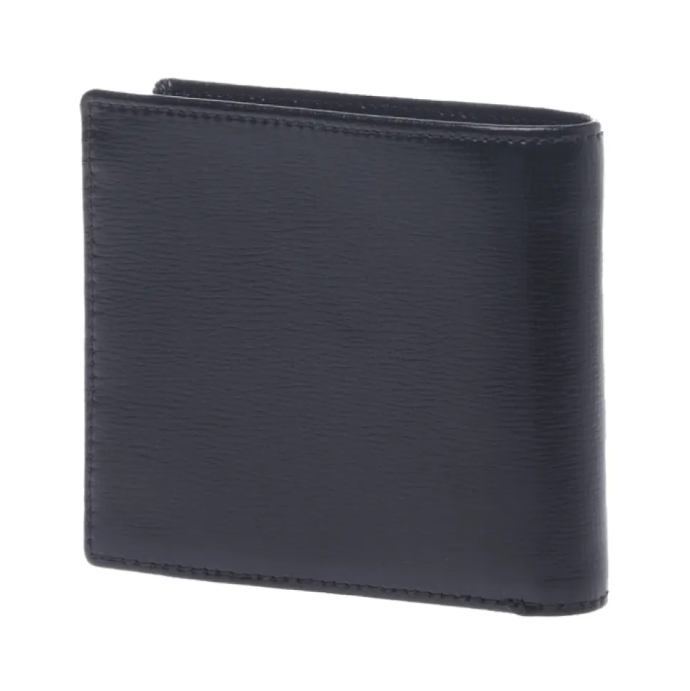 Wallet in black palmellato leather