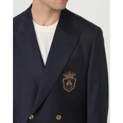 Wapen Geborduurd Blauw Blazer