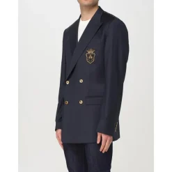 Wapen Geborduurd Blauw Blazer