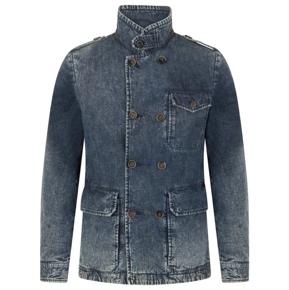 Washed denim jacket