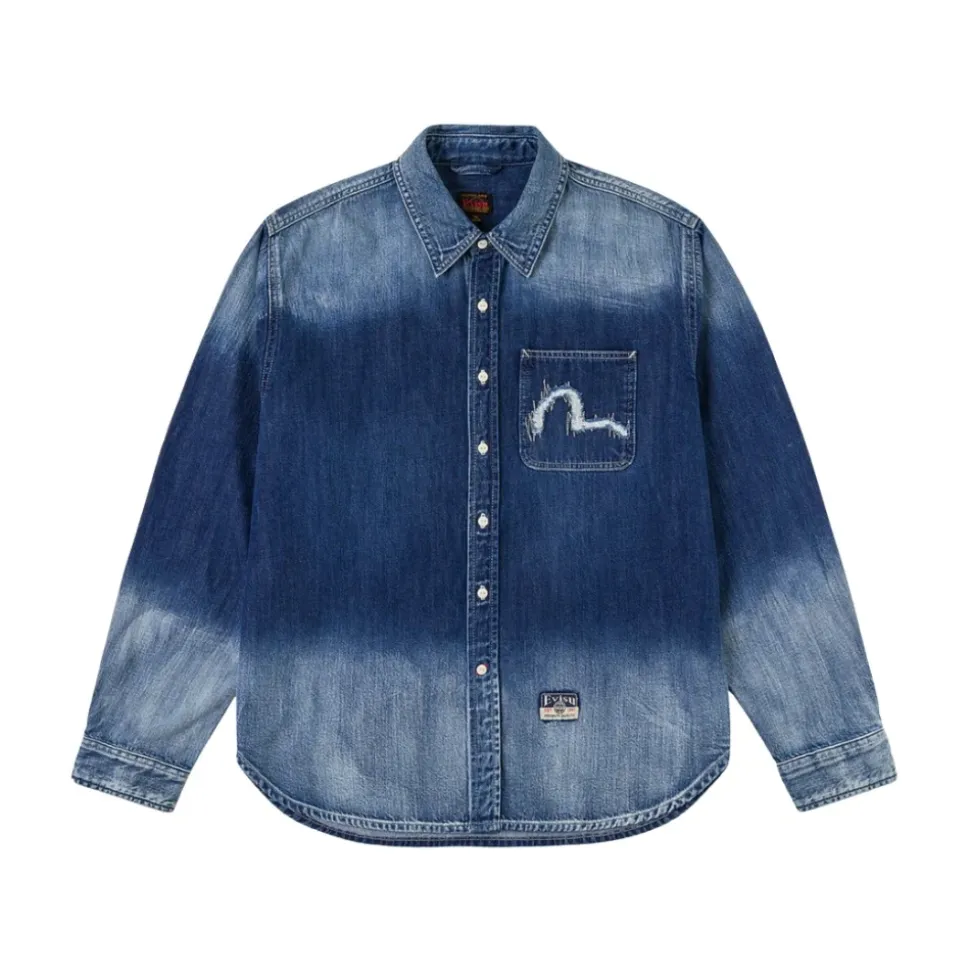 Washed Relax Fit Denim Shirt