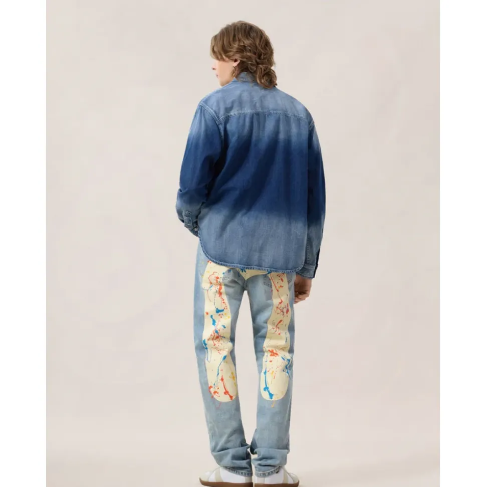 Washed Relax Fit Denim Shirt