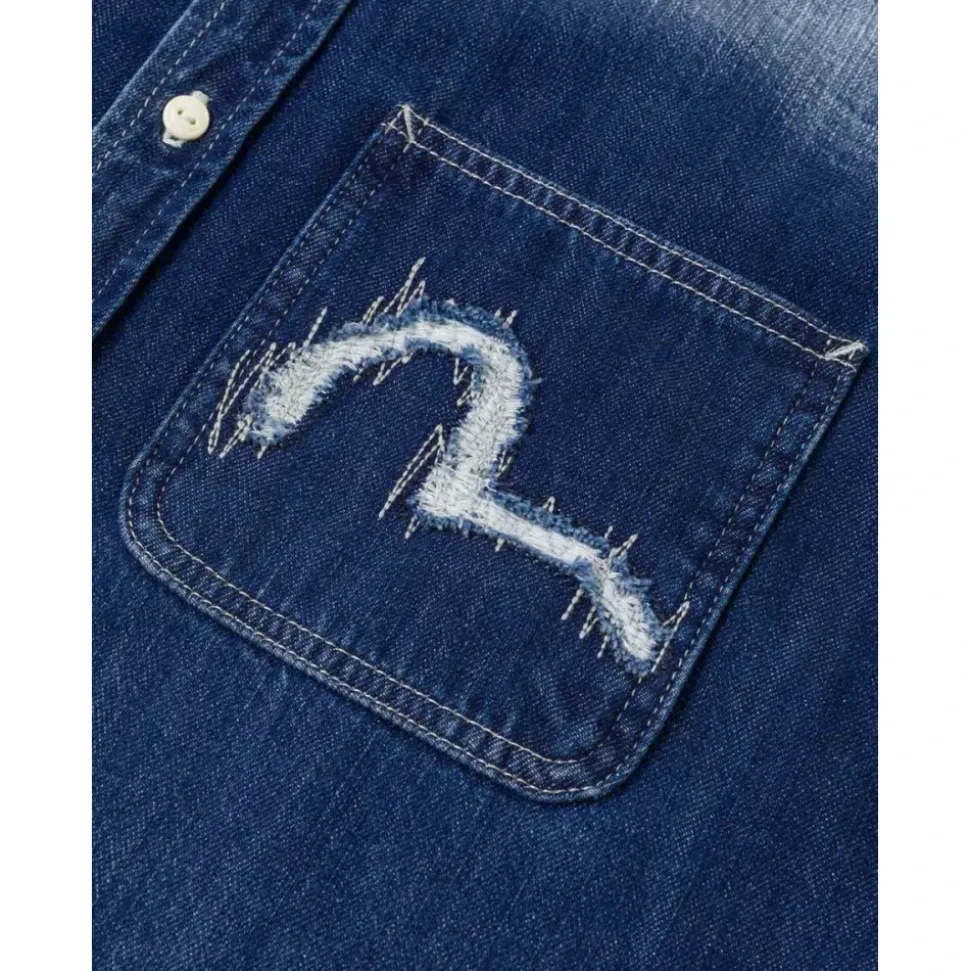 Washed Relax Fit Denim Shirt
