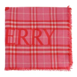 Wide EKD Check Wool Silk Scarf