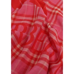 Wide EKD Check Wool Silk Scarf