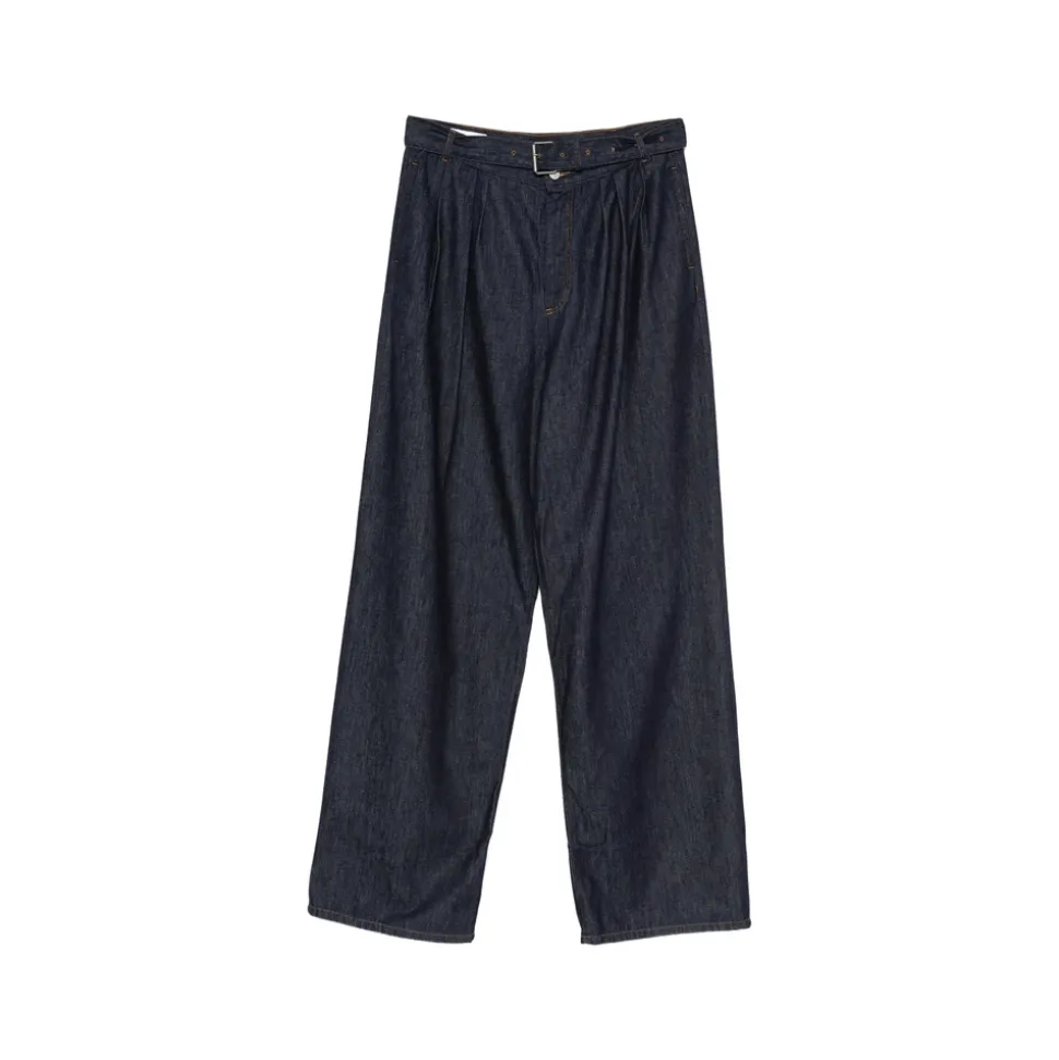 Wide Pleated Jeans