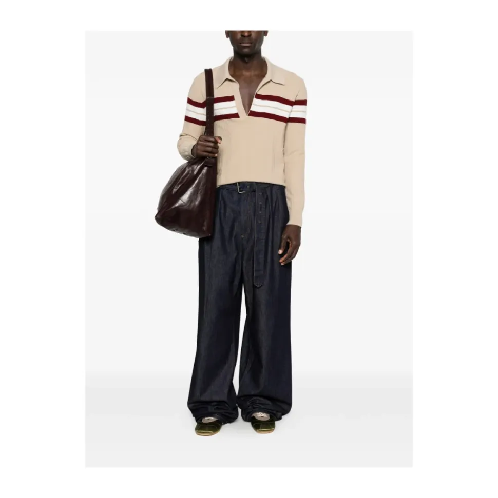 Wide Pleated Jeans