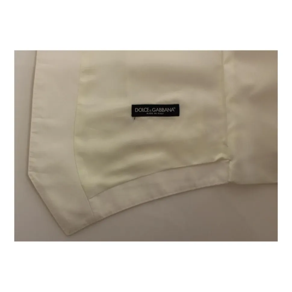 Wit Katoen Zijde Blend Jurk Vest